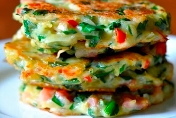 Драники с овощами