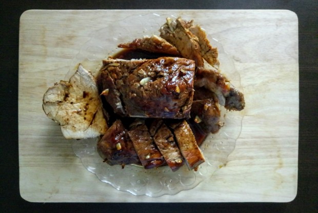 Духовая свинина по-вустерширски