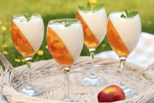 Двухслойное желе с нектарином