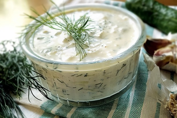 Дзадзики с оливковым маслом