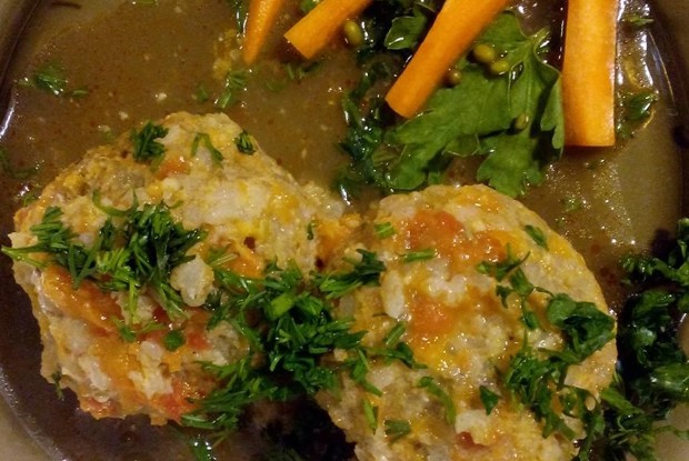 Ежики по-вегетариански из чечевицы