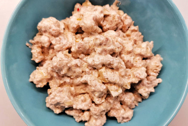 Фарш из свинины и говядины с маскарпоне