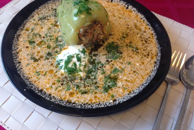 Фаршированные перцы с мясом и рисом