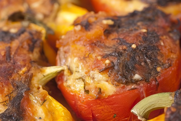 Фаршированные помидоры с мясом и сыром