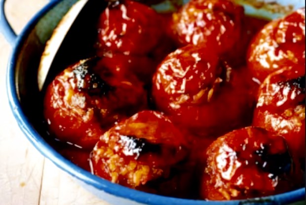 Фаршированные запеченные помидоры