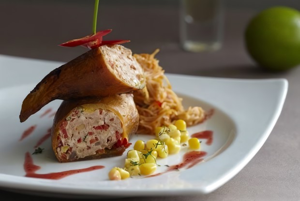 Фаршированные перцы по-мексикански с лапшой