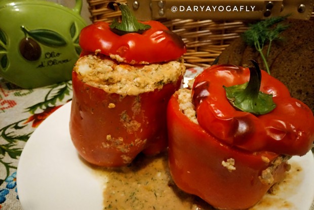 Фаршированные перцы с индейкой