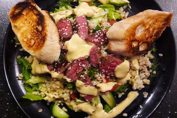 Филе миньон с булгуром