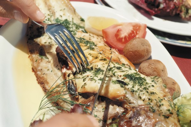 Филе морского языка в виски