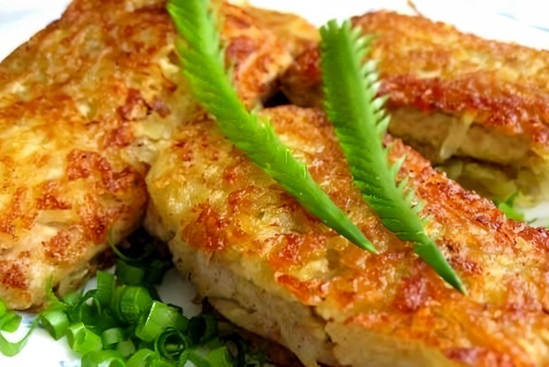 Филе окуня, запеченное в тесте