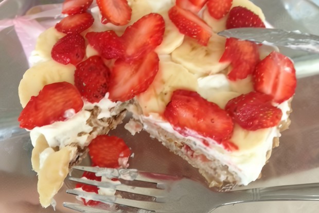 Фитнес блинчики с творожной начинкой и фруктами