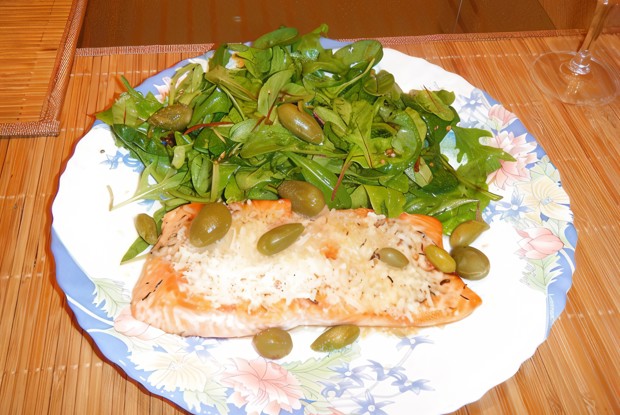 Форель с пармезаном и тимьяном