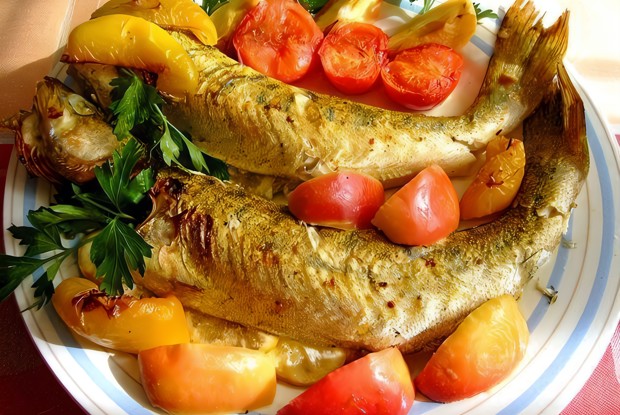 Форель в апельсинах