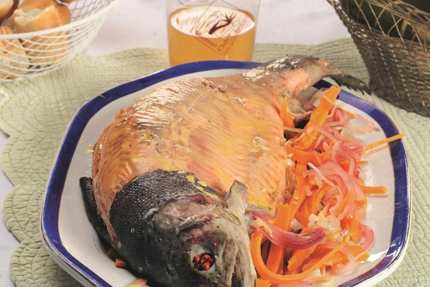 Форель в белом вине