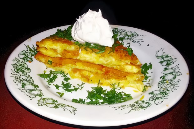 Французский омлет с кабачками