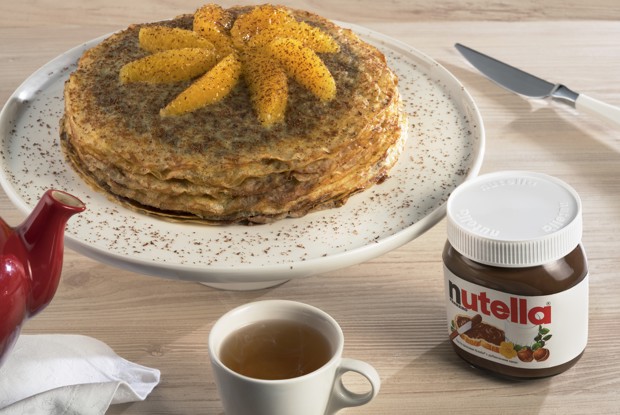 Французский блинный торт с нутеллой и апельсиновой цедрой
