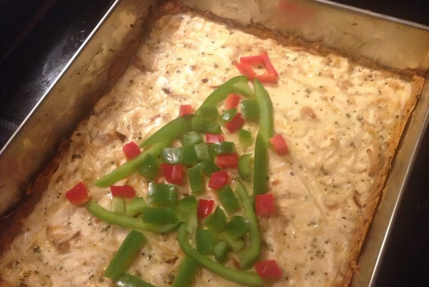 Французский пирог с курицей и луком