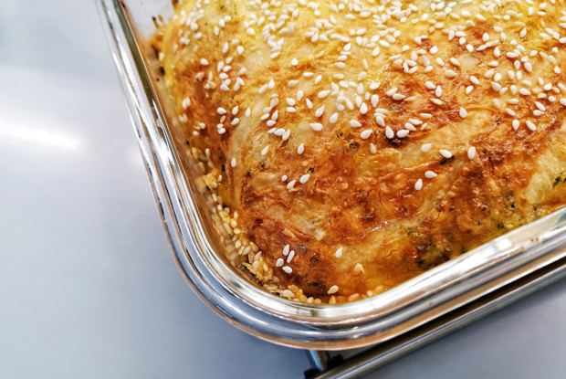 Фритатта с брокколи и базиликом