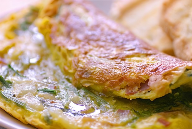 Фриттата с цукини и зеленым горошком