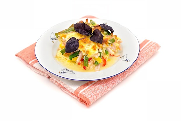 Фриттата с ветчиной и сладким перцем