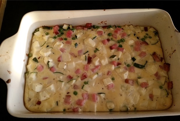 Фриттата с кабачками и фетой