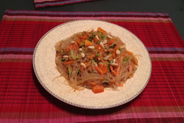 Фунчоза с овощами по-корейски