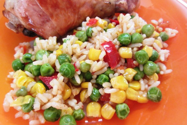 Гарнир из замороженный овощей в мультиварке