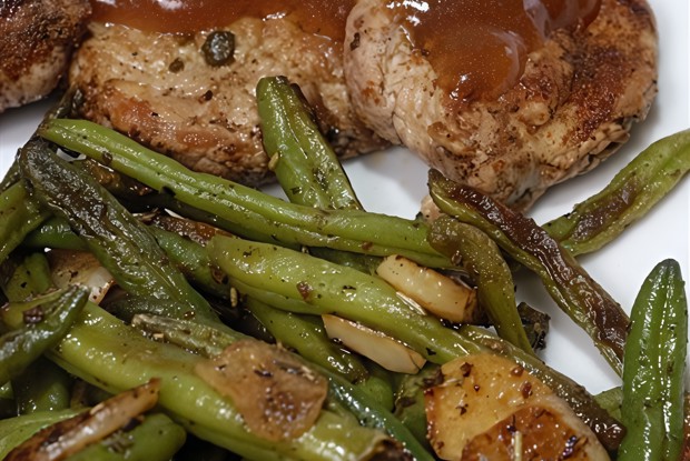 Гарнир из жареных бобов