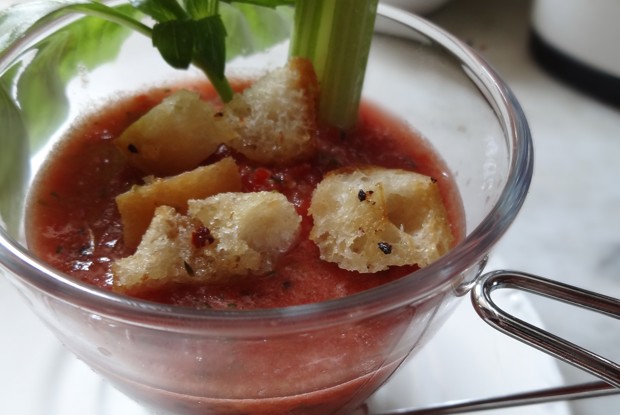 Гаспачо с сухариками