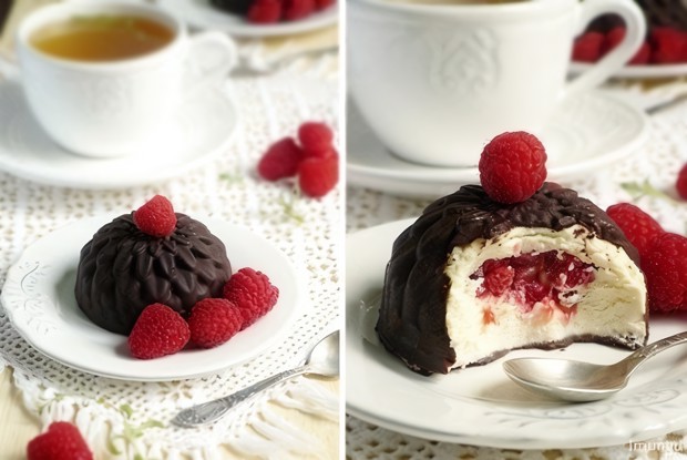 Глазированные сырки с малиной