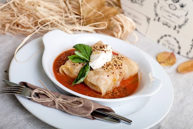 Голубцы с овощным рататуем