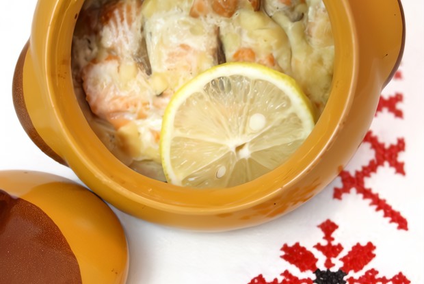 Горячая закуска с лососем