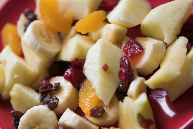Горячий фруктовый салат