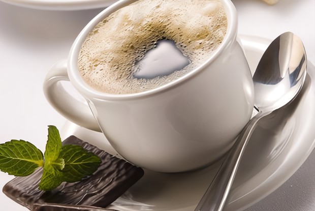 Горячий кофейный флип с мятой