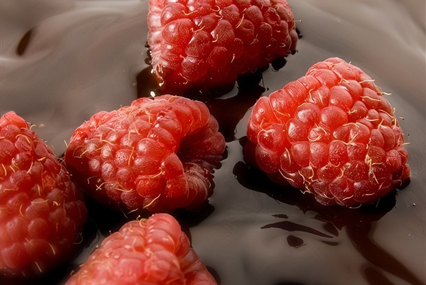 Горячий шоколад с малиной и взбитыми сливками