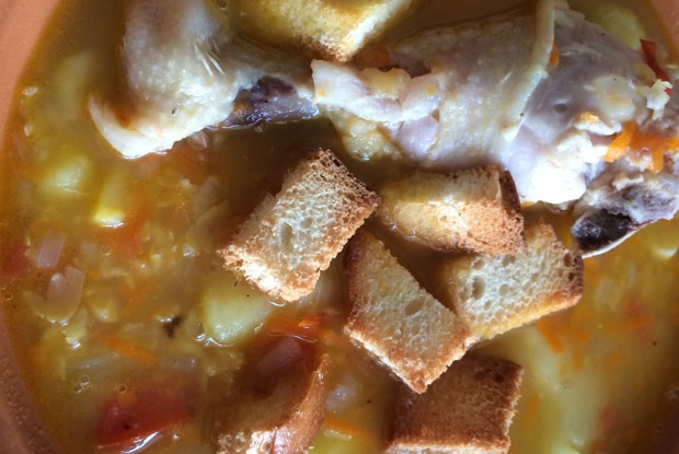 Гороховый суп с курицей