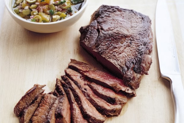 Говядина в апельсиново-оливковом соусе