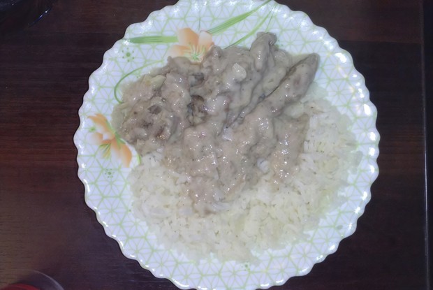 Говядина в чесночном соусе