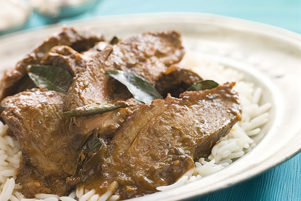 Говядина с перцем и карри