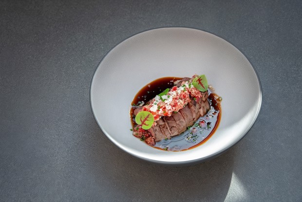 Говядина татаки с соусом понзу-биф