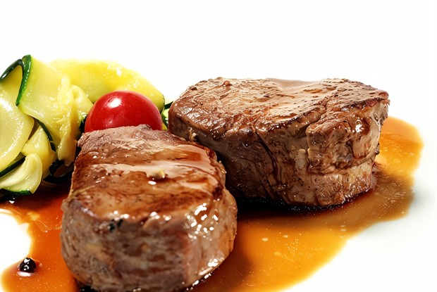 Говяжьи медальоны с соусом из красного вина