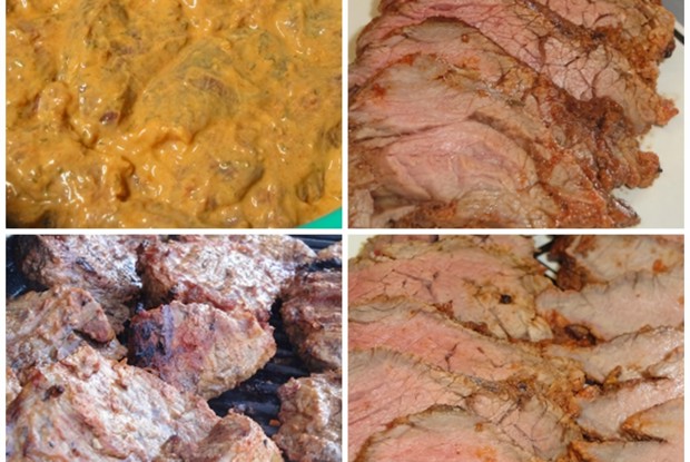 Говяжья вырезка в йогуртово-чесночном маринаде