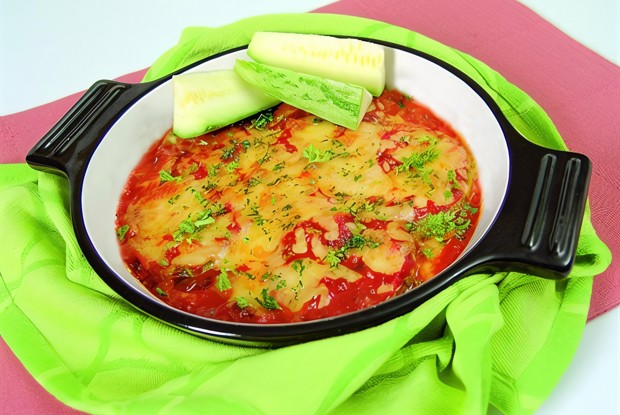 Гратэн из цукини и помидоров