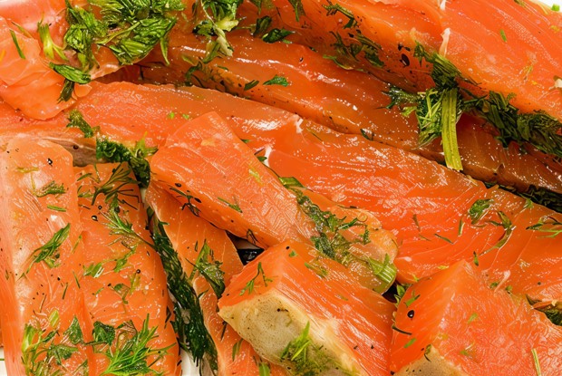 Гравлакс с водкой