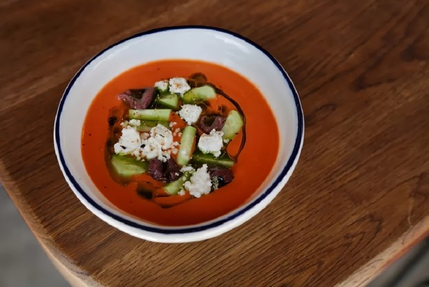 Греческий томатный суп с фетой