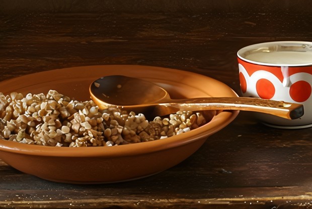 Гречневая каша с имбирным молоком и корицей