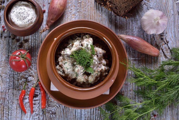 Гречневая каша с потрошками