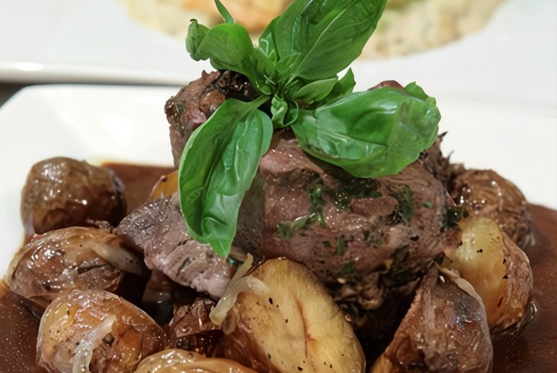 Грибы с карамелизованным луком