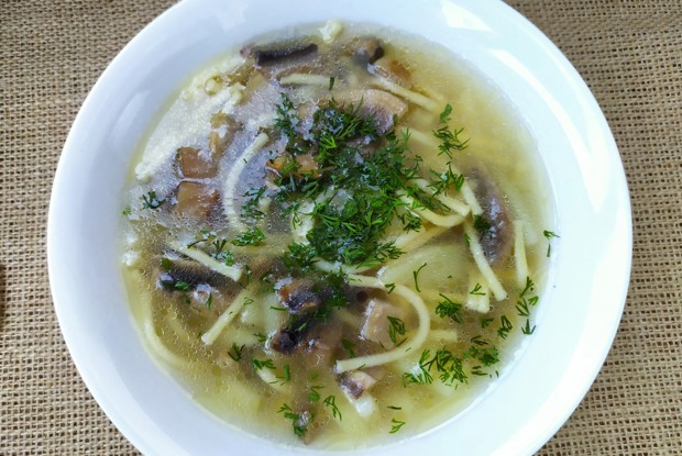 Грибная лапша