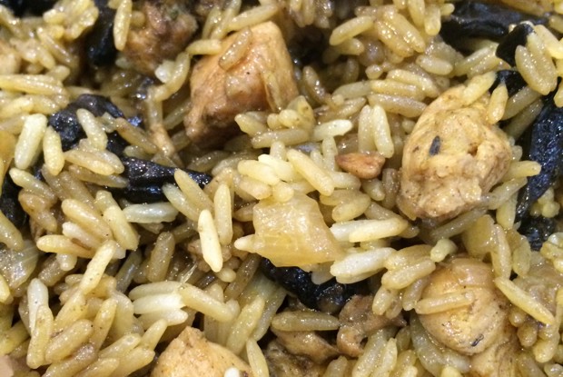 Грибной рис с курицей